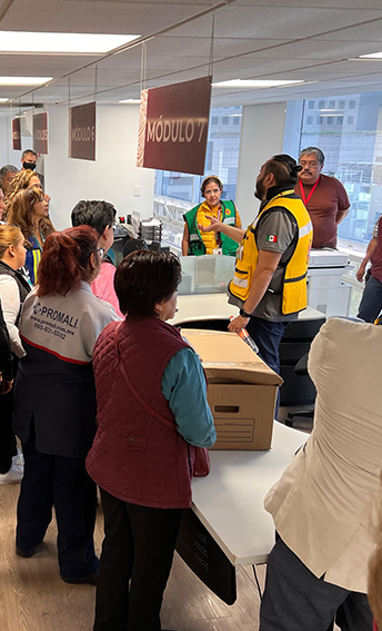 Impartición de curso de Protección Civil a los trabajadores del Departamento de Vivienda Zona Norte